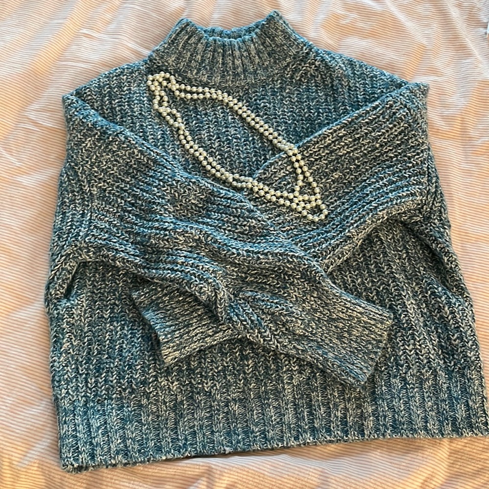 J Crew chunky mock neck sweater